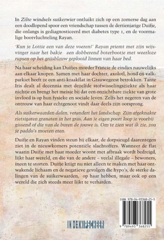 Zilte windsels suikerwier achterkant