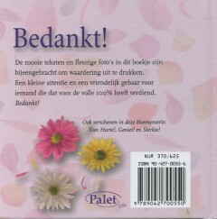Bedankt! / Bloemenserie achterkant