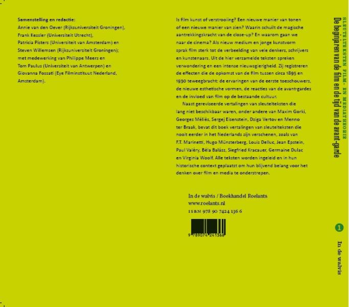 De beginjaren van de film en de tijd van de avant-garde 1896-1931 / Sleutelteksten film- en mediatheorie / 1 De beginjaren van de film en de tijd van de avant-garde 1896-1931 / Sleutelteksten film- en mediatheorie / 1 achterkant
