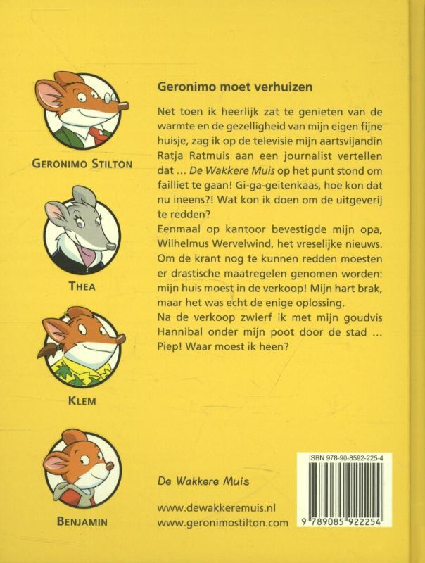 Geronimo moet verhuizen / Geronimo Stilton achterkant