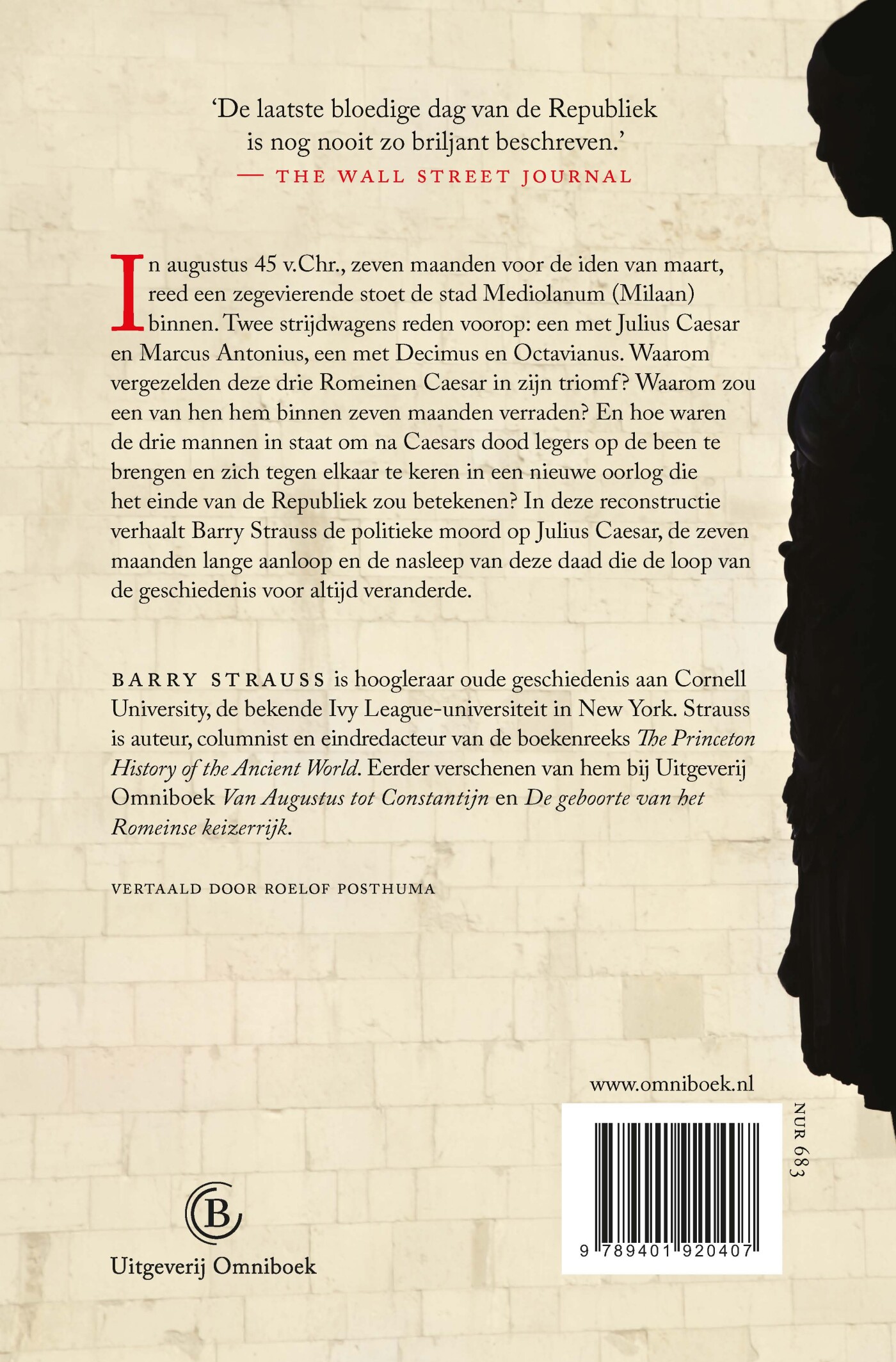 De moord op Julius Caesar achterkant