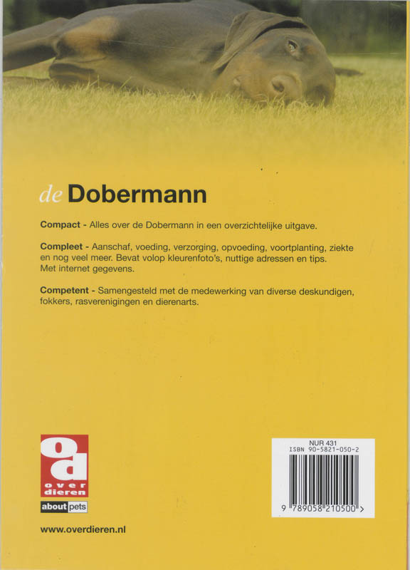 Over Dieren  -   De Dobermann achterkant