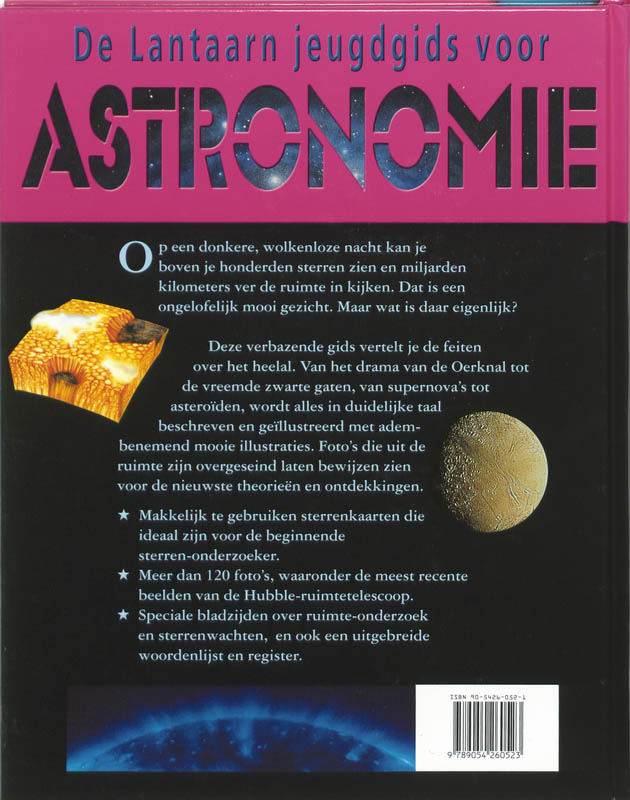 De Lantaarn jeugdgids voor astronomie achterkant