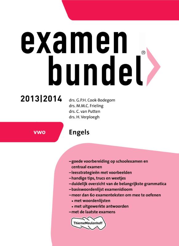 Examenbundel 2013/2014 Vwo Engels