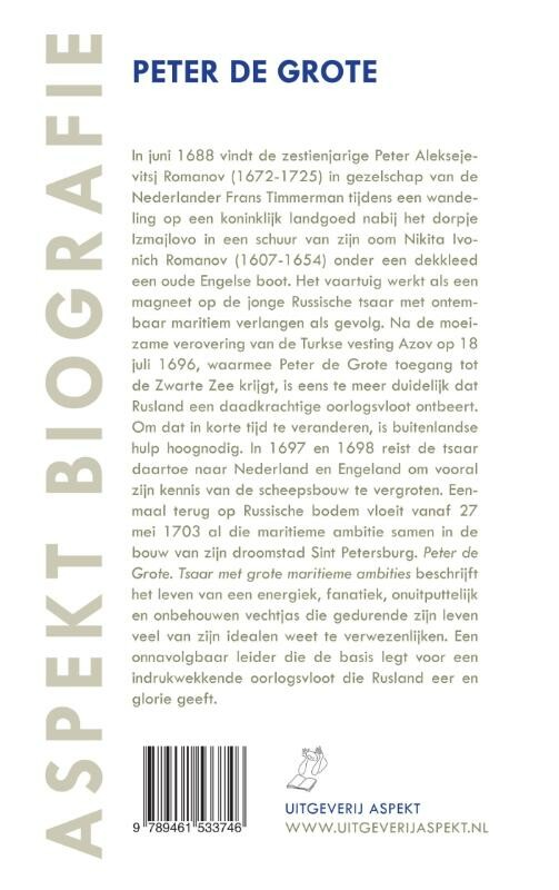 Peter de Grote / Aspekt Biografie achterkant