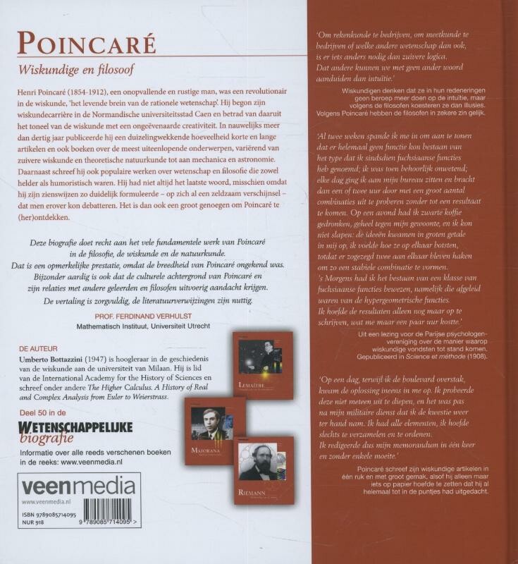 Wetenschappelijke biografie 50: Poincaré / Wetenschappelijke biografie / 50 achterkant