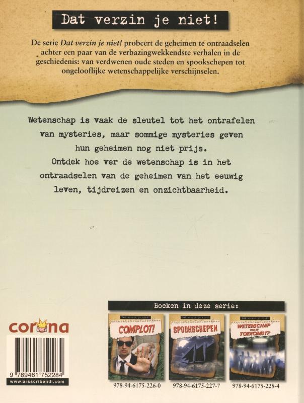 Bizarre wetenschappen / Mystery Files achterkant