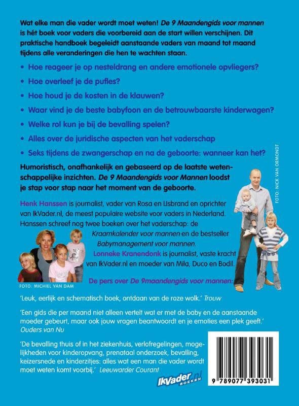 De negenmaandengids voor mannen De negenmaandengids voor mannen achterkant