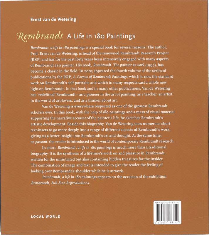 Rembrandt, A Life In 180 Paintings  Eng Ed achterkant