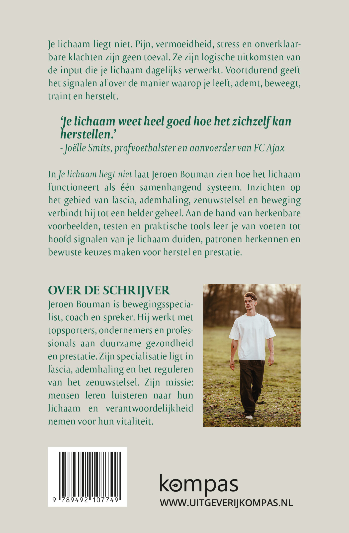 Je lichaam liegt niet achterkant