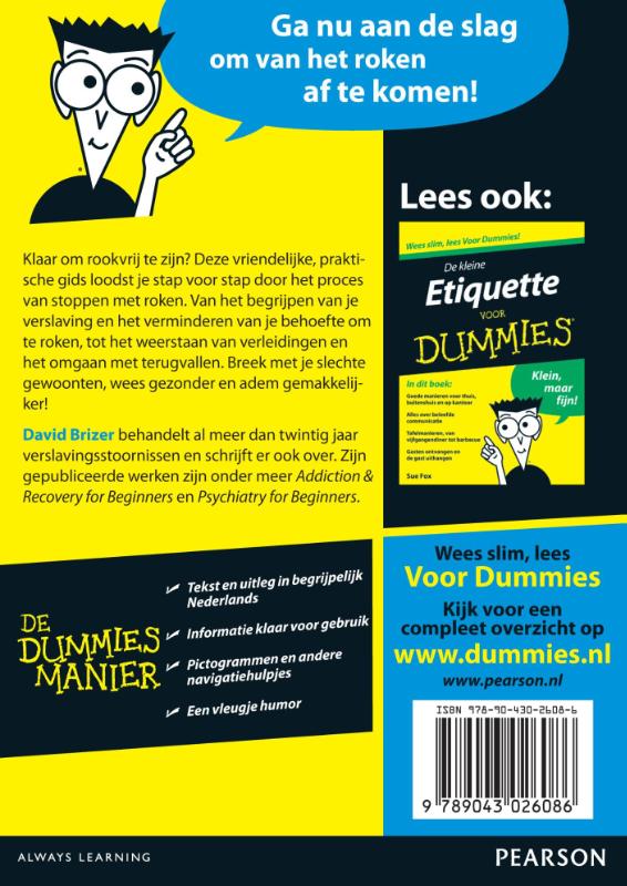 Voor Dummies - De kleine stoppen met roken achterkant