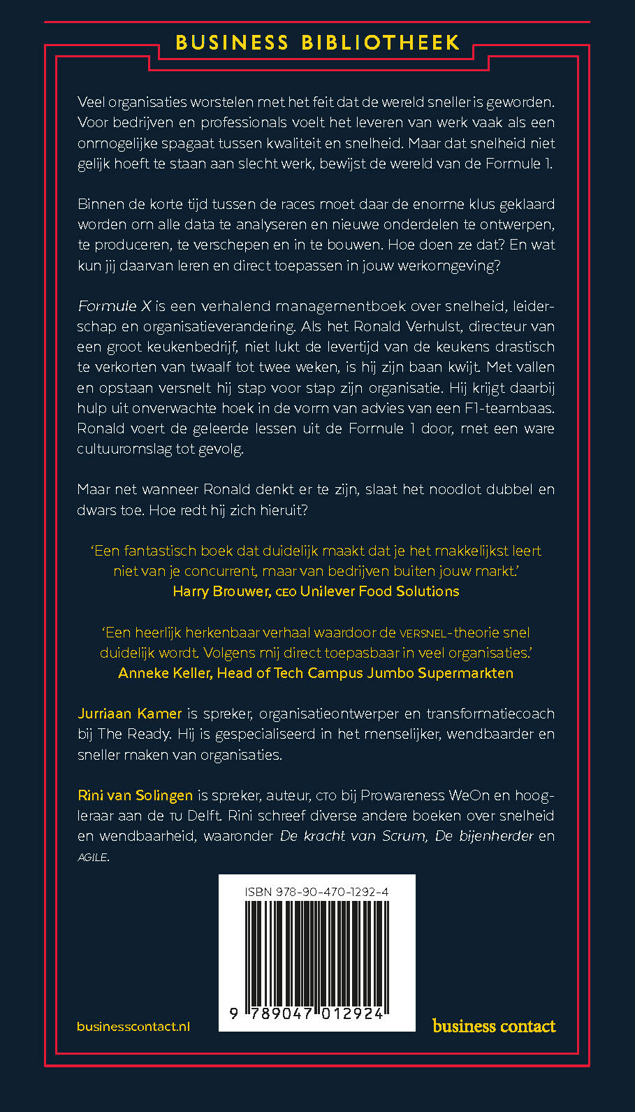 Formule X achterkant