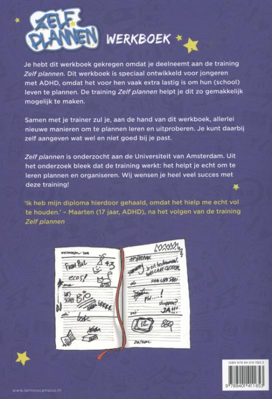 Zelf plannen werkboek achterkant