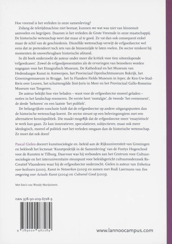 De Onbereikbare Binnenkant van het Verleden De Onbereikbare Binnenkant van het Verleden achterkant