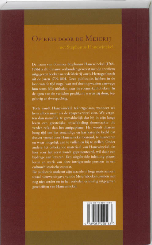Op reis door de Meierij met Stephanus Hanewinckel Op reis door de Meierij met Stephanus Hanewinckel achterkant