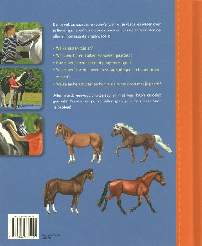 Mijn grote boek over paarden en pony s achterkant