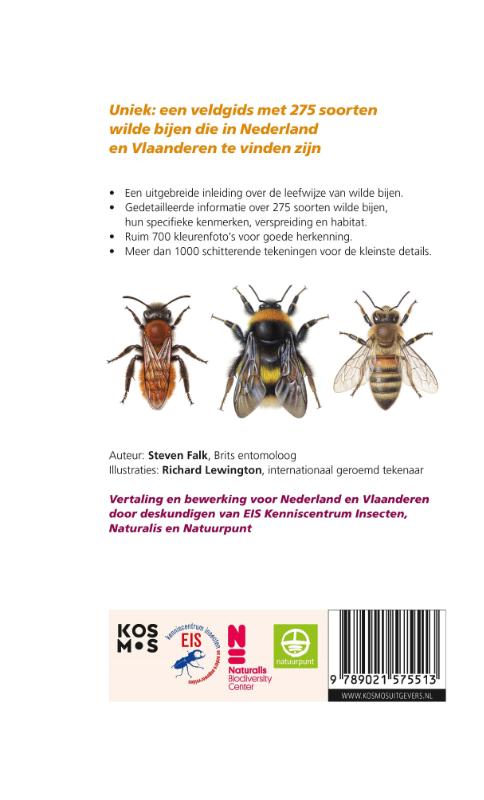 Veldgids Bijen voor Nederland en Vlaanderen achterkant