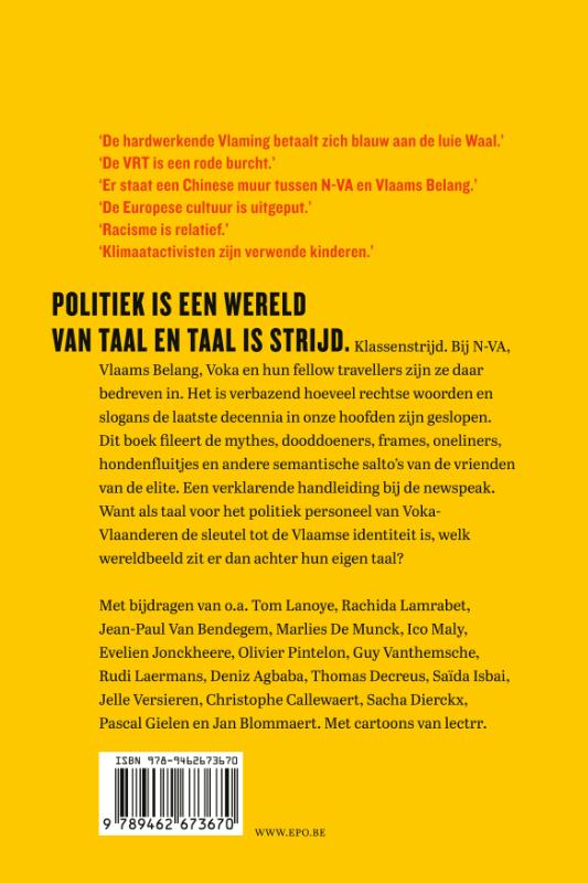 Debatfiches van de Vlaamse elite achterkant