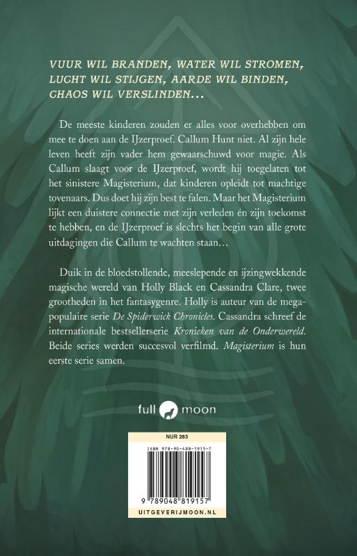 De ijzerproef / Magisterium / 1 De ijzerproef / Magisterium / 1 achterkant