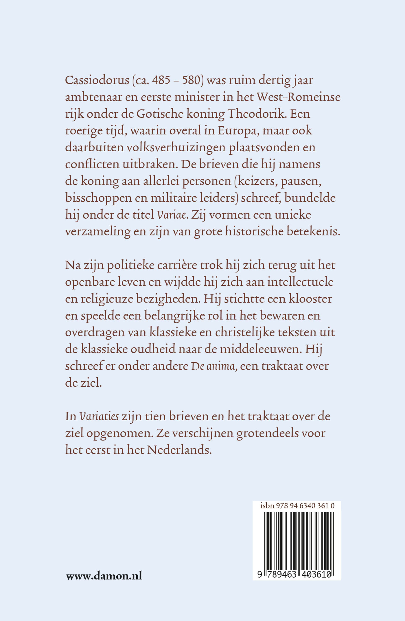 Variaties / Middeleeuwse Monastieke Teksten / 16 achterkant