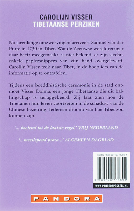 Tibetaanse perziken / Pandora pockets achterkant