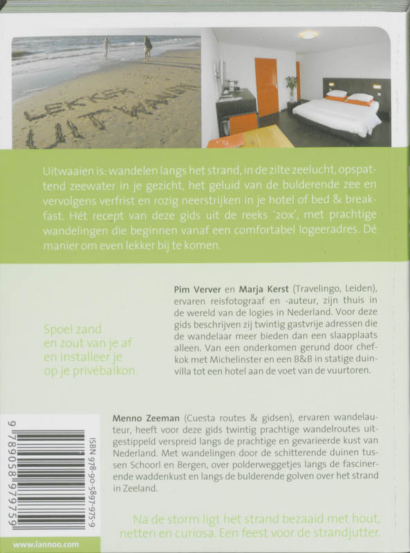 20 x logeren en uitwaaien langs de kust van Nederland / 20 x gidsen 20 x logeren en uitwaaien langs de kust van Nederland / 20 x gidsen achterkant