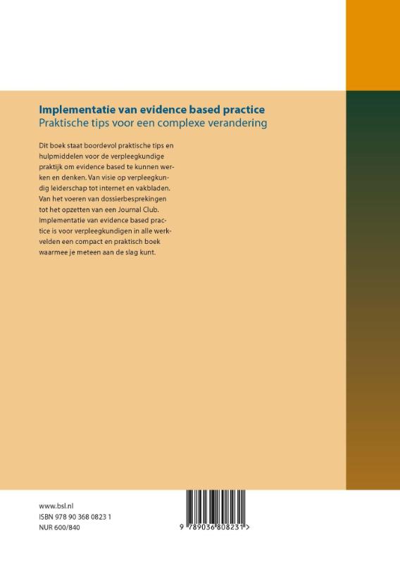 Implementatie van evidence based practice achterkant
