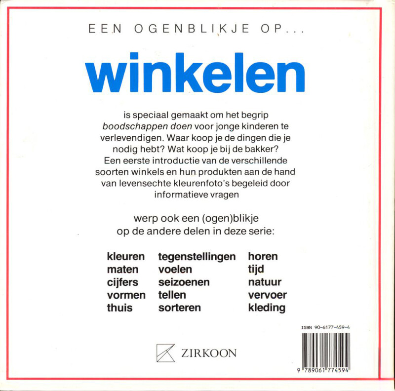 Winkelen / Een ogenblikje op ... achterkant