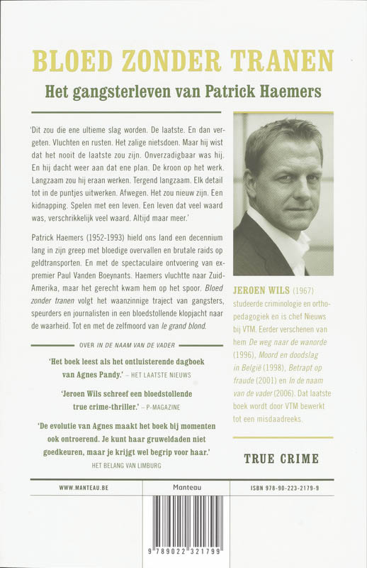 Bloed zonder tranen / True crime achterkant