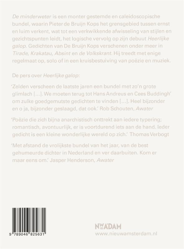 De minderweter De minderweter achterkant