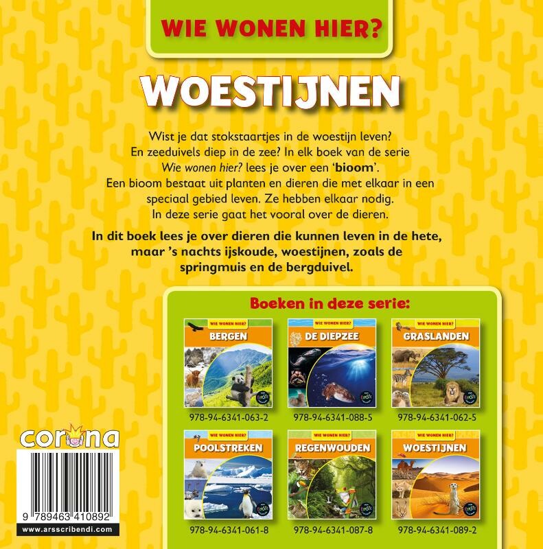 Woestijnen / Wie wonen hier? achterkant