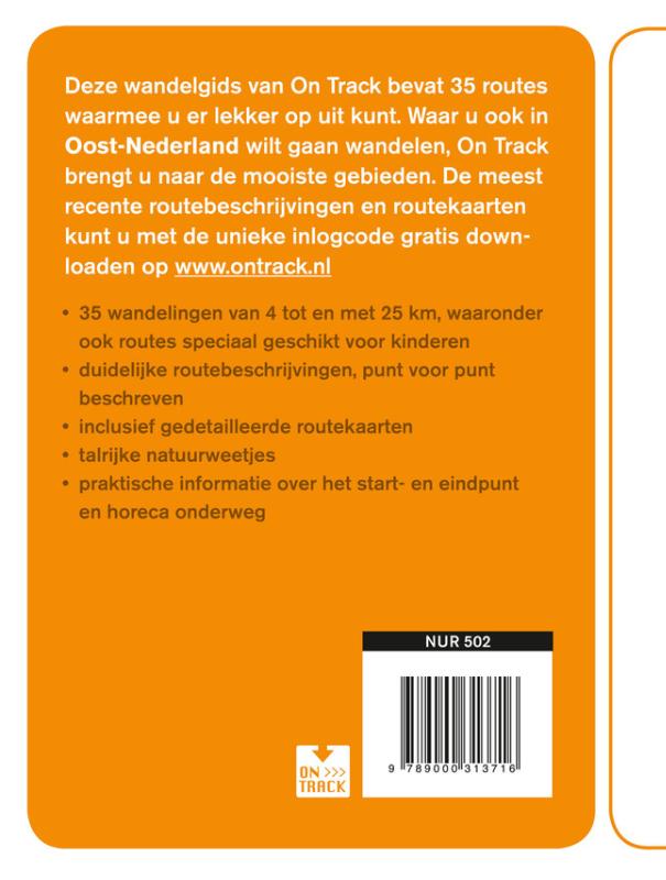 Oost Nederland wandelroutes / On Track achterkant
