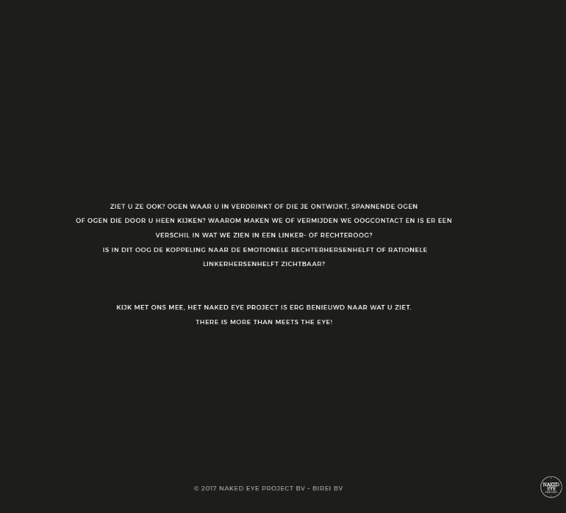 Naked Eye project / Naked Eye Project B.V. / 1 achterkant