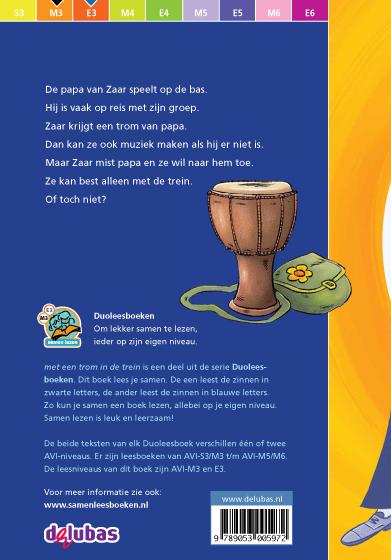 Met een trom in de trein / Samenleesboeken achterkant