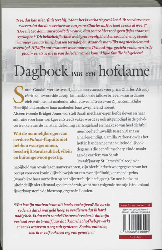 Dagboek Van Een Hofdame achterkant