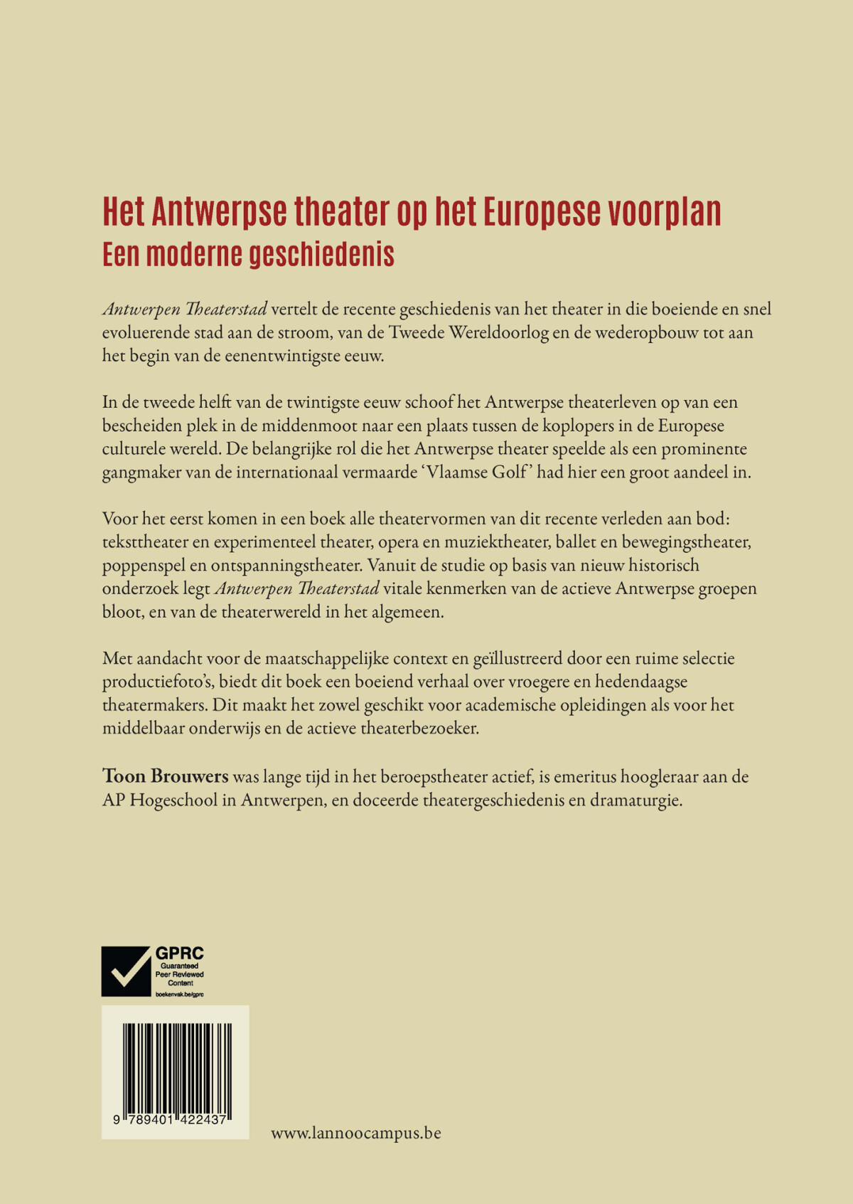 Antwerpen theaterstad achterkant