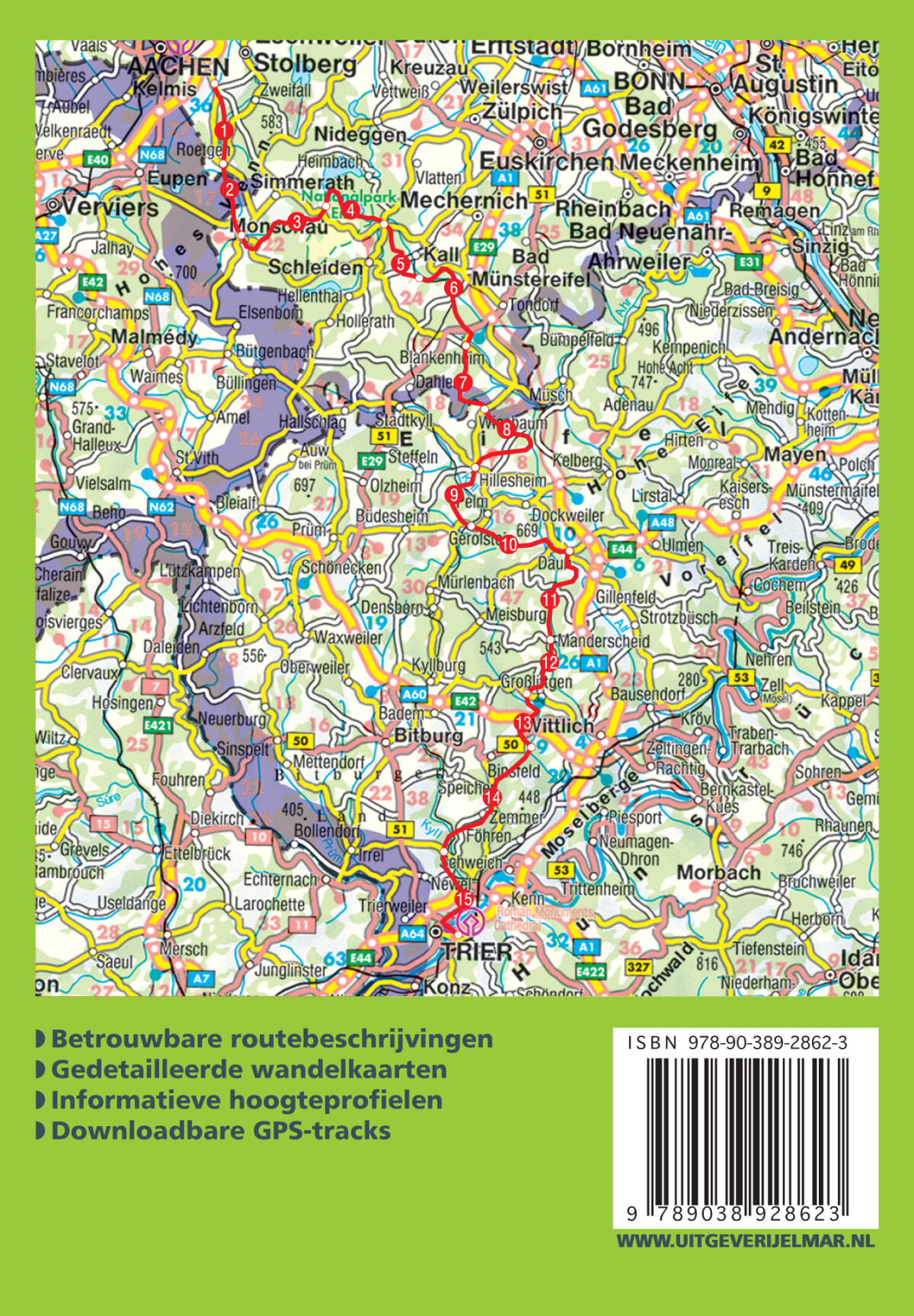 Eifelsteig / Rother wandelgidsen achterkant