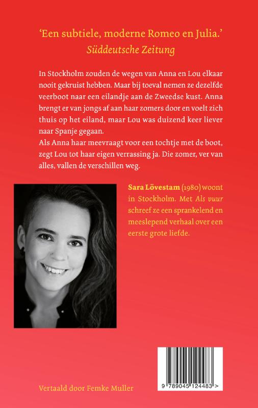 Als vuur / Querido Glow achterkant