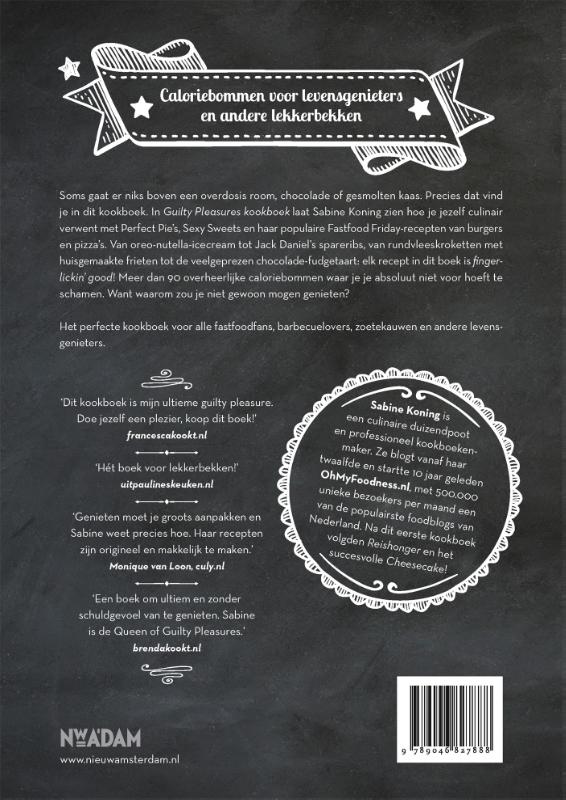 Guilty pleasures kookboek achterkant