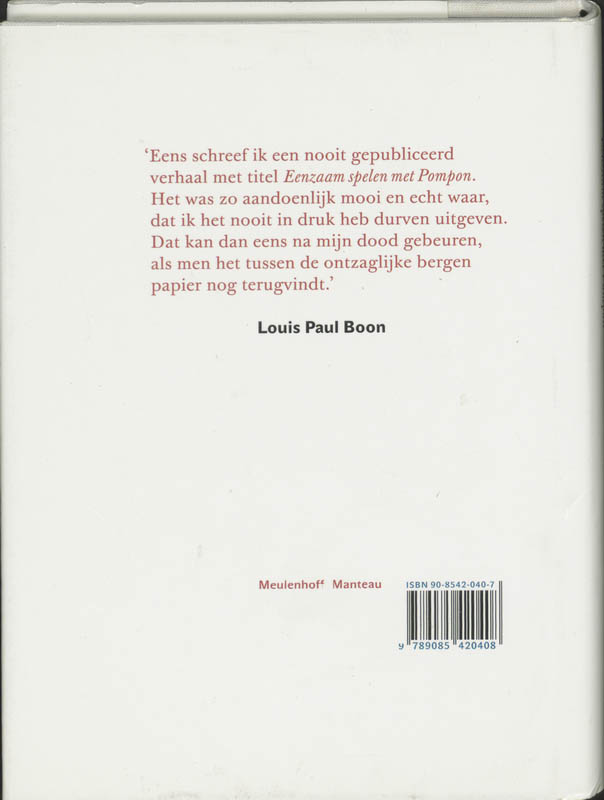 Eenzaam spelen met Pompon achterkant