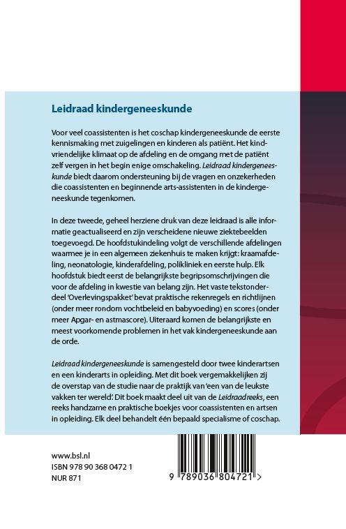 Leidraad kindergeneeskunde / Leidraadreeks achterkant