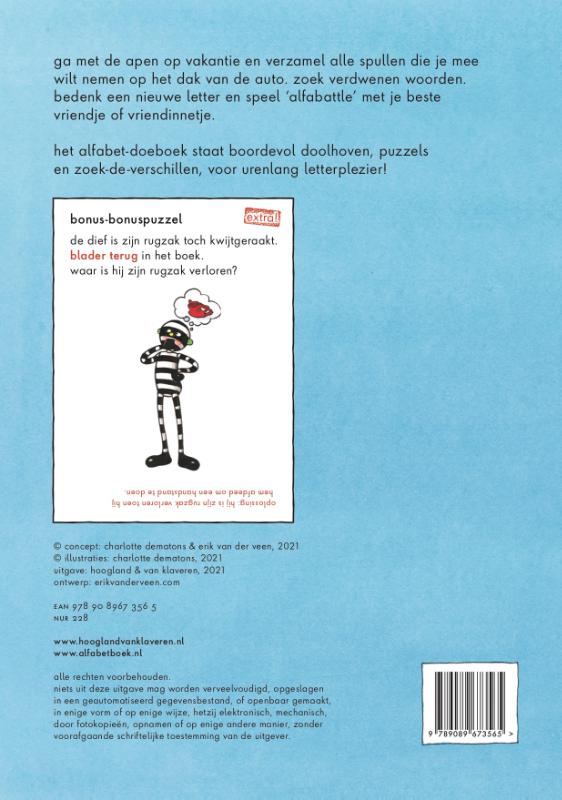 Alfabet doeboek achterkant
