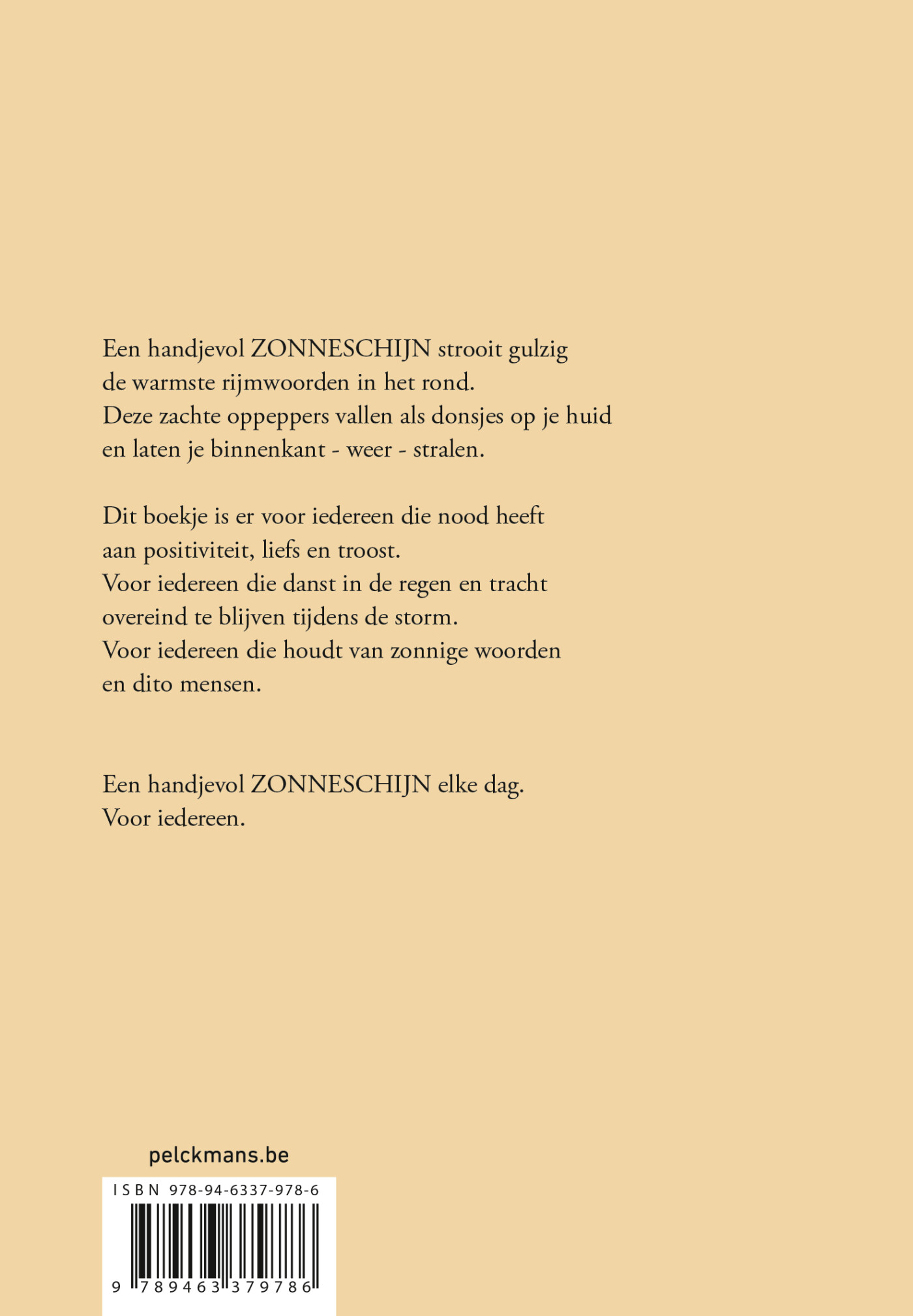 Een handjevol zonneschijn achterkant