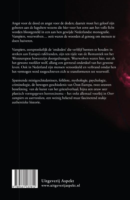 Over vampiers en weerwolven Over vampiers en weerwolven achterkant