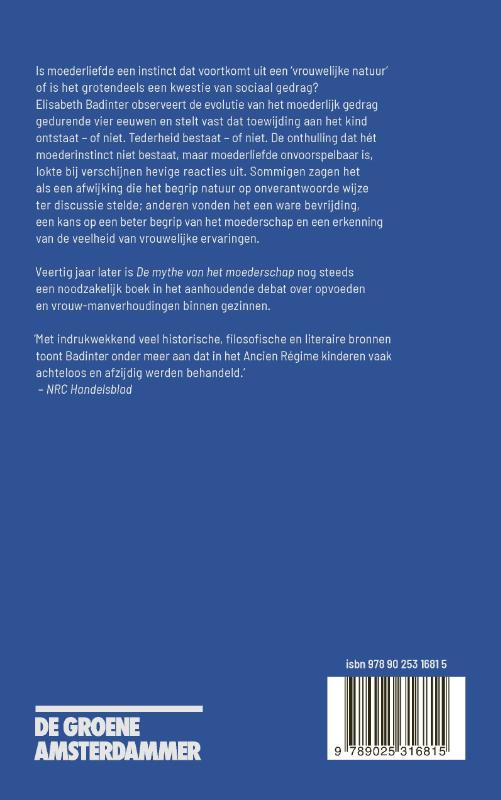 De mythe van het moederschap achterkant