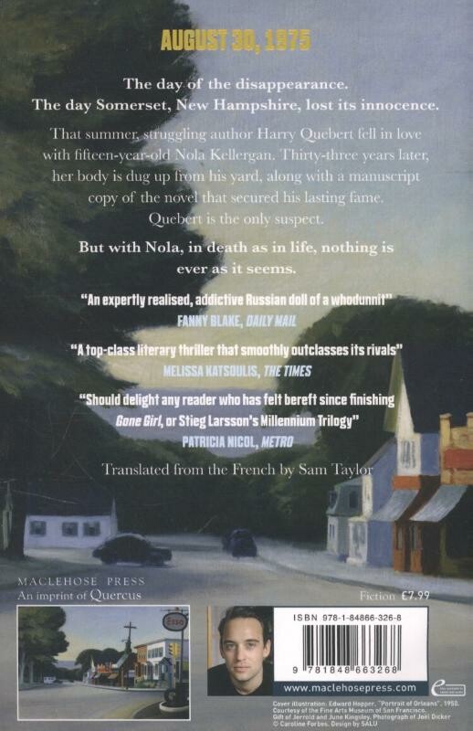 The Truth about the Harry Quebert Affair achterkant