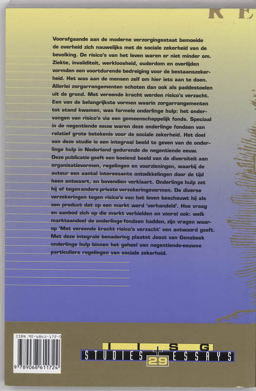Met vereende kracht risico's verzacht / IISG studies + essays / 29 achterkant