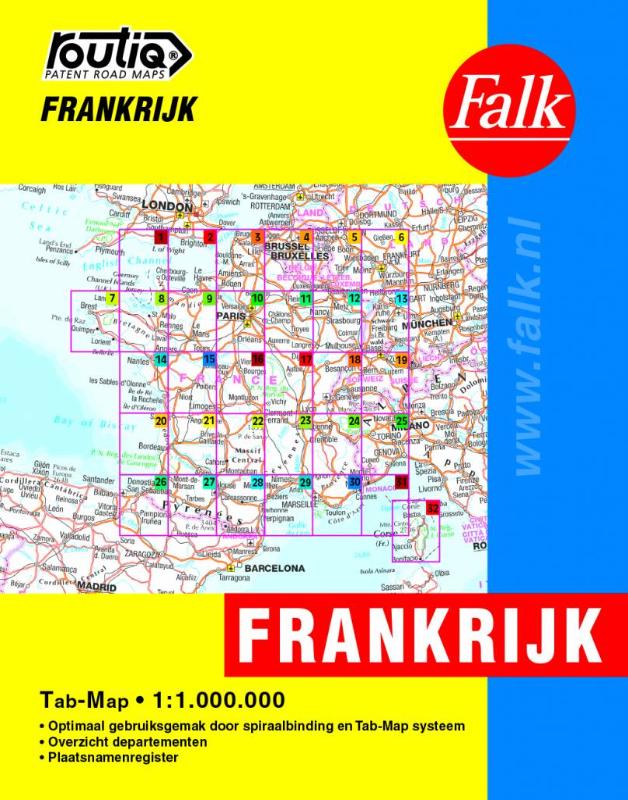 Routiq Frankrijk tab map