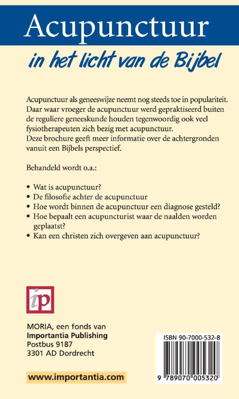 Acupunctuur achterkant