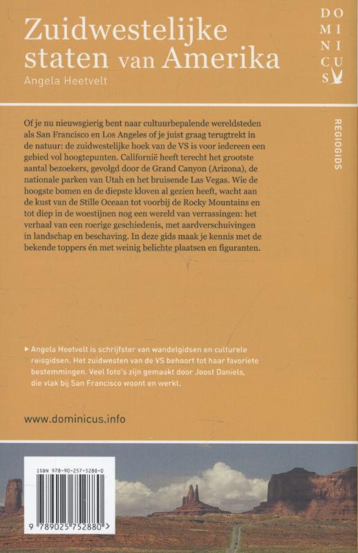 Zuidwestelijke staten van Amerika / Dominicus Regiogids achterkant
